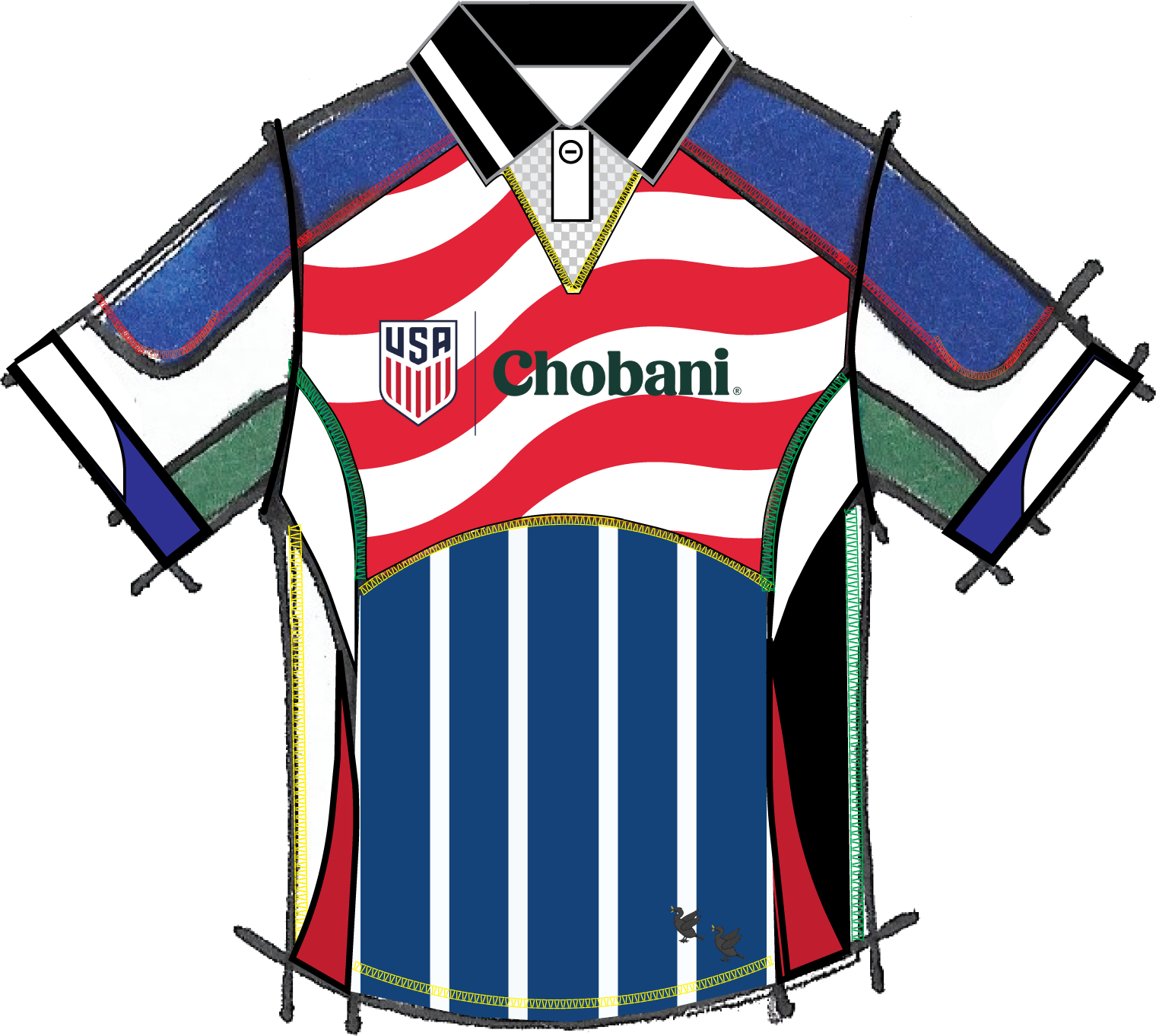 Chobani × USSF jersey front — Antonee Robinson