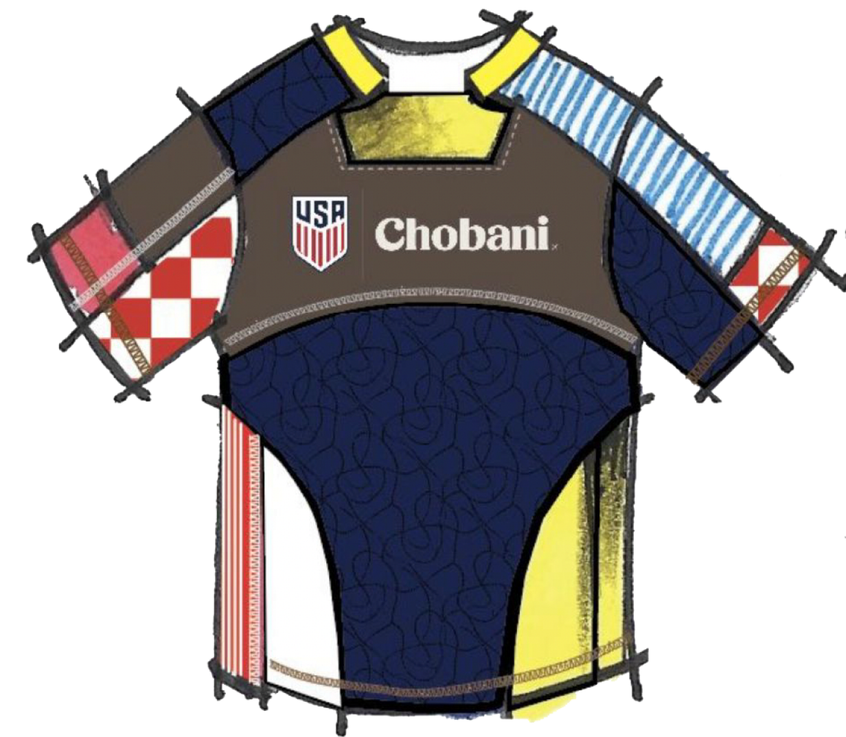 Chobani logo detail — Christian Pulisic jersey